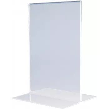 MAGNETOPLAN HOLTZ akryl-bordsställ DIN A3 stående kristallklar dubbelsidig 297 x 420 mm (43115)