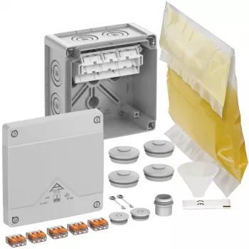SPELSBERG Abox Pro XT SL-6² kopplingsdosa, IP68, max. ledare 6 mm², 5-polig, grå 40646001