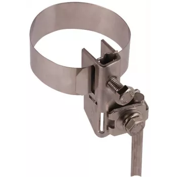 DEHN 540100 antennbandklämma för mast- och rörmontering, rostfritt stål, 27-165 mm