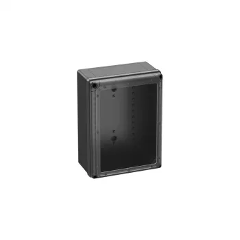 Spelsberg GEOS-L 3040-18-to/sw tomt hölje 400 x 300 x 180 mm polykarbonat svart med genomskinligt lock 74143401