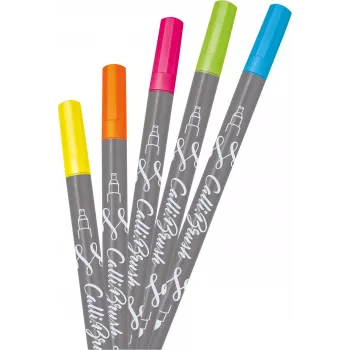 ONLINE USV 5 ONLINE Calli.Brush dubbel neon-brushpennor assorterade färger (19078)