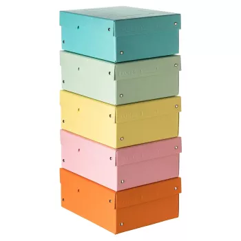 FALKEN PURE förvaringslåda 1250 ark pastell sortiment 5-pack 18x25x10 cm 22001968000F