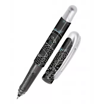 ONLINE skrivdon College Rollerball Pen Black Dragon 0,7 mm blått bläck 12664/3D