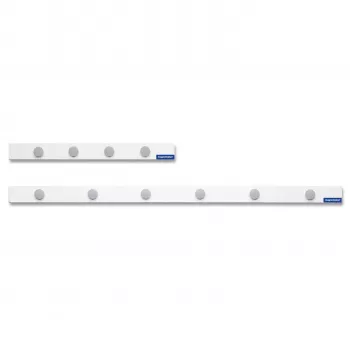 Magnetoplan magnetbandsset, 500 x 50 mm, vitt självhäftande magnetband + 4 grå runda magneter (16270M)