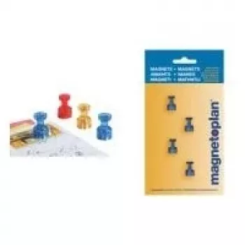 Magnetoplan magnetisk memohållare, lysande transparent orange, 4-pack, håller upp till 9 A4-blad 1666144