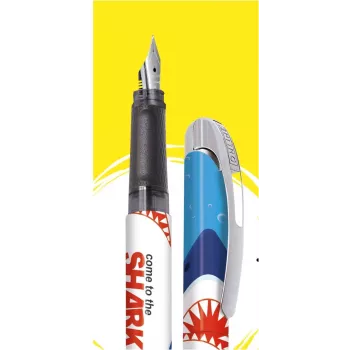 ONLINE College Shark fyllepenn medium spets färgglad hajdesign (12641/3D)