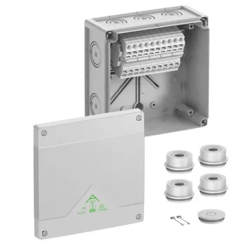 SPELSBERG Abox SL-10² fördelningsdosa, IP55/IP66, max 10 mm², grå 81044001
