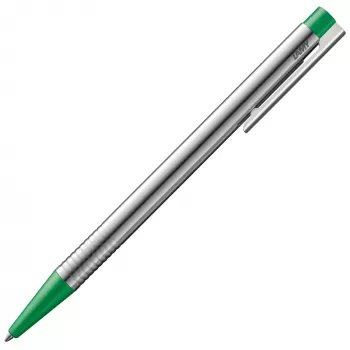 LAMY Logo kulspetspenna, mattgrön lack, rostfri kåpa, M16 blå refill 1228040