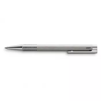 LAMY Logo M 206 Ballpoint Pen Brushed Stainless Steel Blue 1205335
