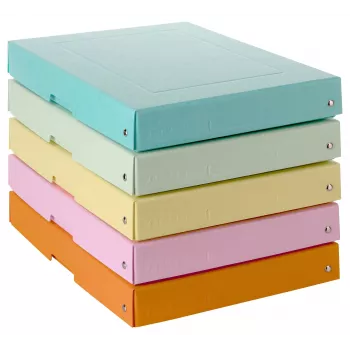 FALKEN PURE förvaringslåda 500 ark pastell blandade 24 x 32 x 4 cm, 5 st 22001952000F