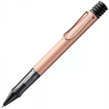 LAMY Lx kulspetspenna roséguld med blått bläck och aluminiumetui 1231632