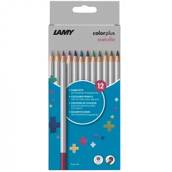 LAMY colorplus metallic färgpennor, blandade metallicfärger, 12-set (1235192)