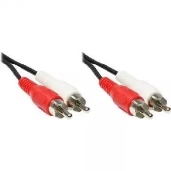 GoodConnections stereo RCA-ljudkabel, 2x RCA kontakt till 2x RCA kontakt, 1,5 m, svart 5901-D