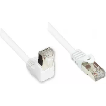 GoodConnections Cat. 5e F/UTP patchkabel, 3 m, vit, vinklad till rak RJ45 805W-030EWI