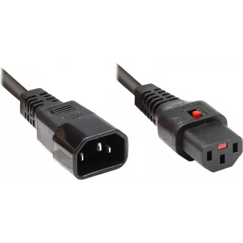 Good Connections Alcasa 1600-IEC10 nätkabel C14 till C13, kontakt/uttag, rak, 1 m, svart