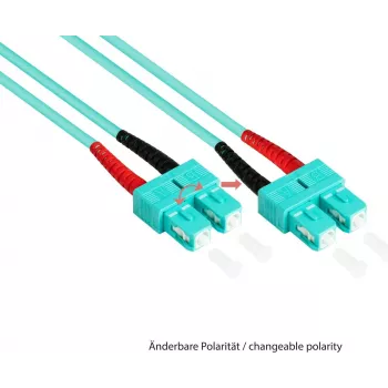 GoodConnections LW-810SC3 OM3 duplex multimode fiberoptisk patchkabel, SC/SC, 50/125, 10 m