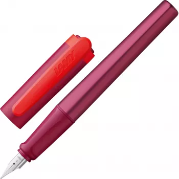 LAMY nexx reservoarpenna Multi-Red A (nybörjare) med ergonomiskt grepp och stålspets 1241765