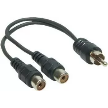 Good Connections 5901-KA ljudadapterkabel, 1x RCA hane till 2x RCA hona, 0,2 m, svart