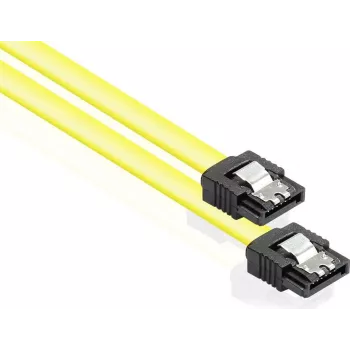 GoodConnections SATA 6 Gb/s-kabel med metallklämma, 0,70 m, gul 5047-A07Y
