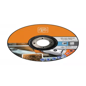 Fein 63709013010 rak kapskiva 125 mm x 22,23 mm, 1,0 mm tjocklek, för rostfritt och metall, 25-pack