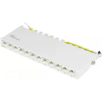 GoodConnections Alcasa GC-N0120 Cat.6a skärmad keystone-modul, RJ45 till verktygsfri IDC, 10GBase-T, grå, zinkhölje