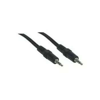 GoodConnections 3,5 mm stereo ljudkabel hane till hane, 1,5 m, förgylld, svart (1970-EX)