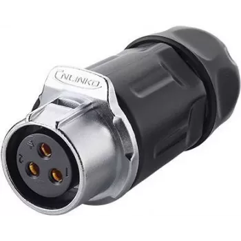 GoodConnections IC01-20P302 S1 Power industriell kontakt (3-pin) honkontakt med snäpplåsning, lödanslutning, M20