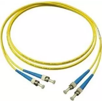 GoodConnections LW-905ST singlemode duplex ST/ST fiberoptisk patchkabel, 9/125 µm OS2, 5 m, gul