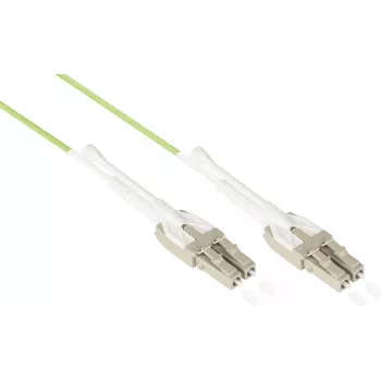 GoodConnections OM5 LC/LC duplex Uniboot fiberoptisk patchkabel, 5 m, LSZH, limegrön LW-U815LC5