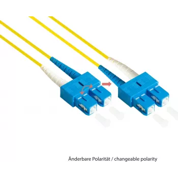 GoodConnections LW-930LS OS2 singlemode duplex fiberoptisk patchkabel, LC/SC, 9/125, 30 m