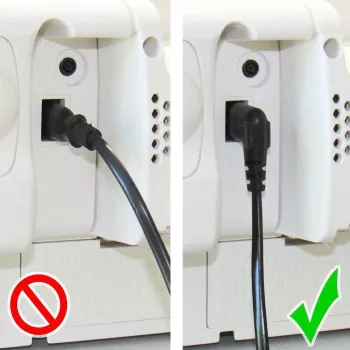 Good Connections euroströmkabel, eurokontakt till IEC C7 hona, båda sidor 90° vinklade, vit, 0,75 m (1550-ZW007W)