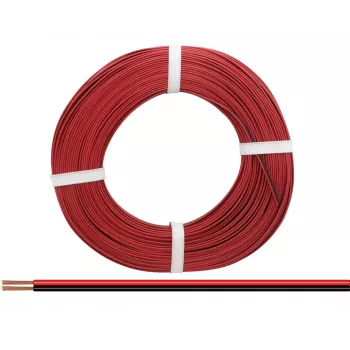 Donau Elektronik 218-50 ledning 2 x 0,14 mm² röd/svart 50 m