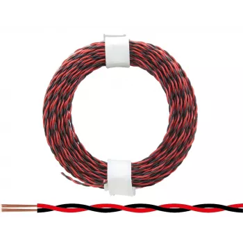 Donau Elektronik 210-10 ledning 2 x 0,04 mm² röd/svart 10 m