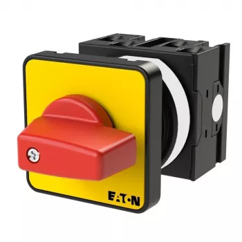 Eaton T0-2-1/E-RT 3-polig brytare, svart/röd/gul 011082