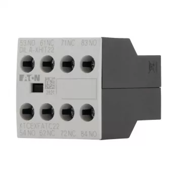 Eaton DILA-XHIT22 hjälpkontaktblock, 2NO+2NC, frontmontage, skruvklämmor, svart/vit 101044