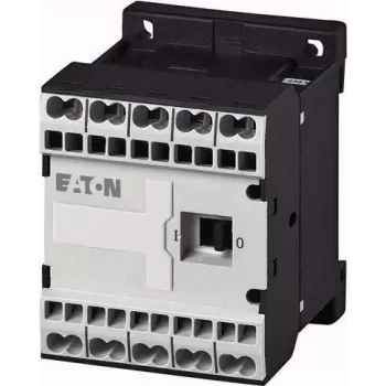 Eaton DILEM-01-G-C(24VDC) minikontaktor, 3-polig, 1 NC, 24 V DC spole, 9 A, 4 kW, IP20, svart/vit 230167