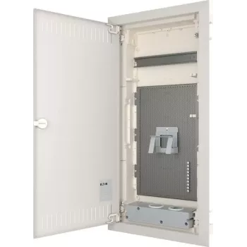 Eaton KLV-48HWM-F infälld fördelningscentral, 48 modulenheter, 4 rader, transparent dörr, vit 178836
