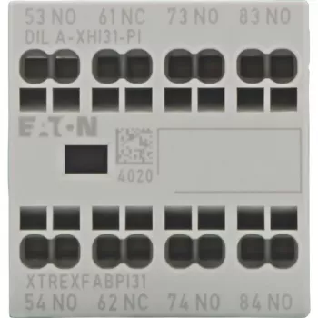 Eaton DILA-XHI31-PI hjälpkontaktblock, 3NO+1NC, frontmontage, skruvklämmor, för DILM7-DILM38 kontaktorer och DILA reläer 199318