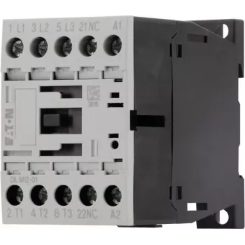 Eaton DILM12-01 3-polig motorkontaktor, 230 V AC / 240 V AC spole, 12 A, 1 NC hjälpkontakt 276865