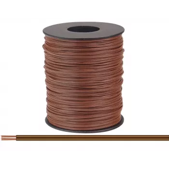 Donau Elektronik 114-88-100 tvillinglits 2 x 0,08 mm² brun 100 m