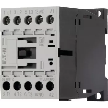 Eaton DILM15-10 effektkontaktor, 3-polig, 230 V AC 50 Hz / 240 V AC 60 Hz spole, 1 NO hjälpkontakt, 15 A 290058