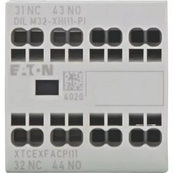 Eaton DILM32-XHI11-PI hjälpkontaktblock, 1 NO + 1 NC, 4 A, frontmontage, för DILM7-DILM32 kontaktor 199309