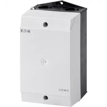 Eaton CI-K 206882 tomhölje för DIN-skenmontering, 100 x 160 x 100 mm, ljusgrå (RAL 7035) / svart (RAL 9005)