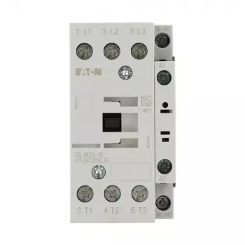 Eaton DILM25-10 24V 50Hz 3-polig effektkontaktor, 25 A AC-3, 11 kW, 1 NO hjälpkontakt, skruvklämmor, DIN-skenmontage, IP00 277119