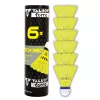 TALBOT TORRO Tech 350 nylonbadmintonfjäderboll, medelhastighet, gul/blå 479103