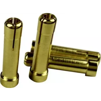 Reely adapterkontakt 4mm guldstiftskontakt till 5mm guldhylskontakt 1605782