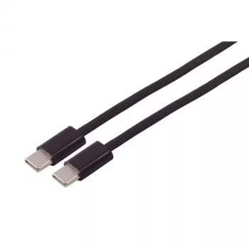S CONN MAXIMUM CONNECTIVITY USB-C till USB-C flätad laddkabel 2 m svart 60W PD USB 2.0 14-21035