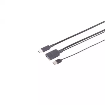 S CONN MAXIMUM CONNECTIVITY USB-A optisk förlängningskabel USB 3.2 Gen 2, A-kontakt till A-uttag, 10 Gbps, 10,0 m, svart (30-37075)