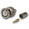 Telegärtner BNC crimpkontakt 50 ohm för RG-58 C/U, rak, förgylld/förnicklad, 1 st J01000A1255Z