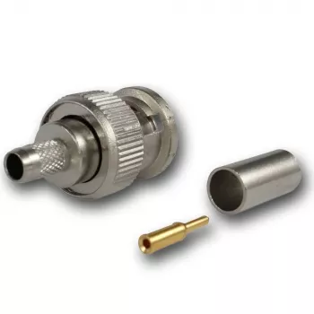 Telegärtner BNC crimpkontakt 50 ohm för RG-58 C/U, rak, förgylld/förnicklad, 1 st J01000A1255Z